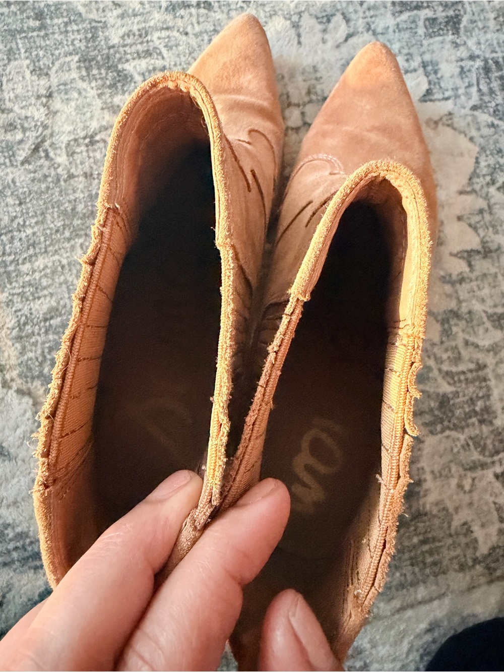 Sam Edelman Tan Suede Western Ankle Boots - Picture 5 of 6